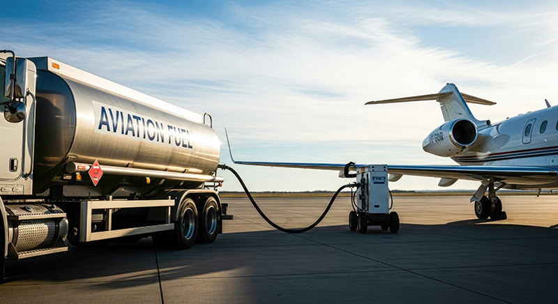 Refueling an airplane